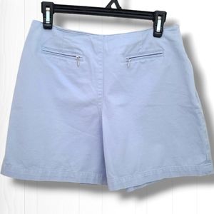 Liz Claiborne LizSport Light Blue Zip Side Shorts Size 10